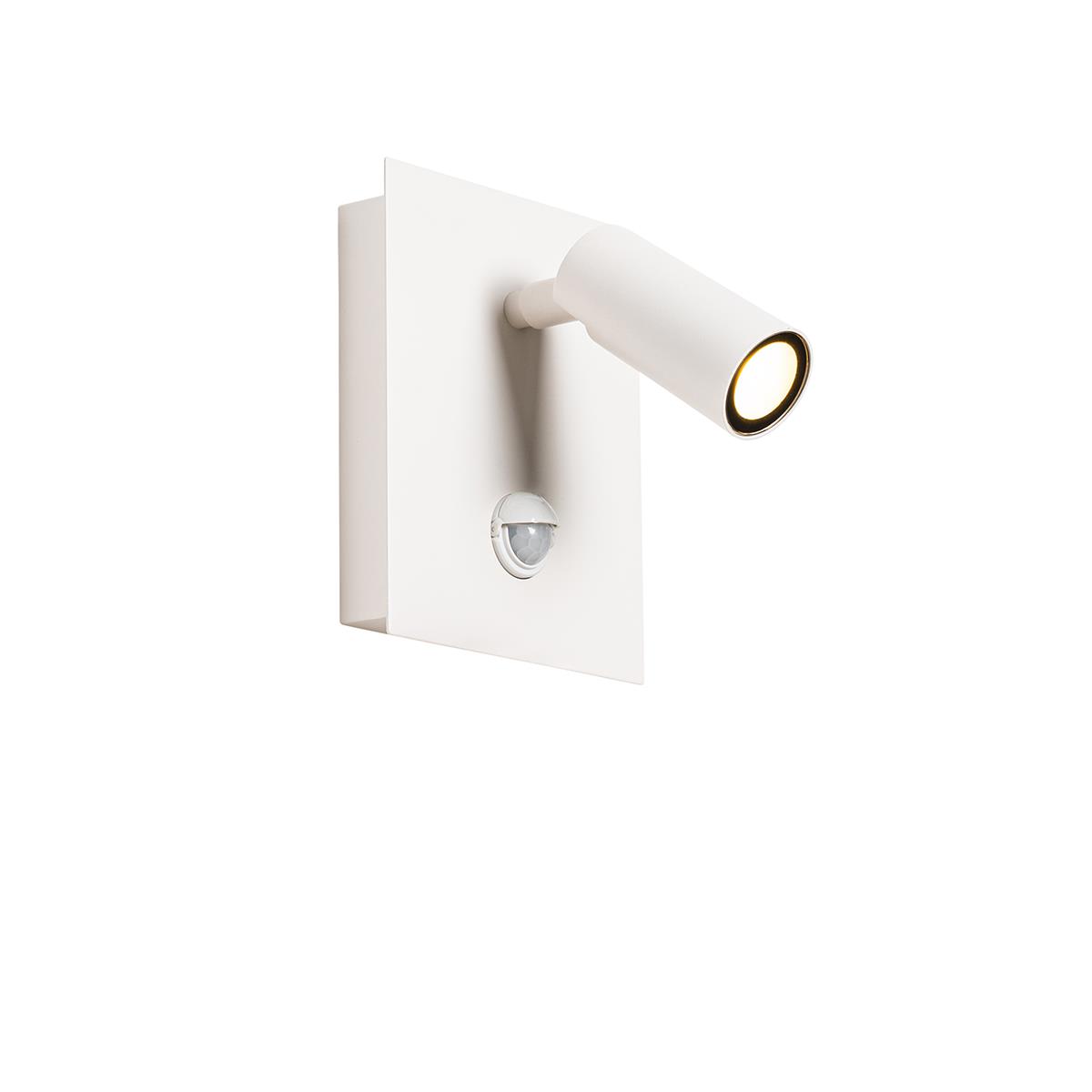 QAZQA Buiten wandlamp wit incl. LED IP54 bewegingssensor - Simon