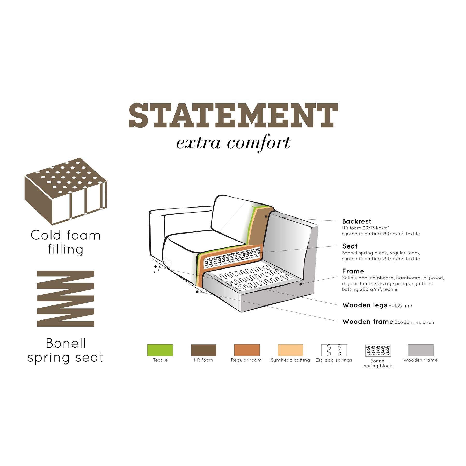 BePureHome Statement Hoekbank Links - Bouclé - Beige