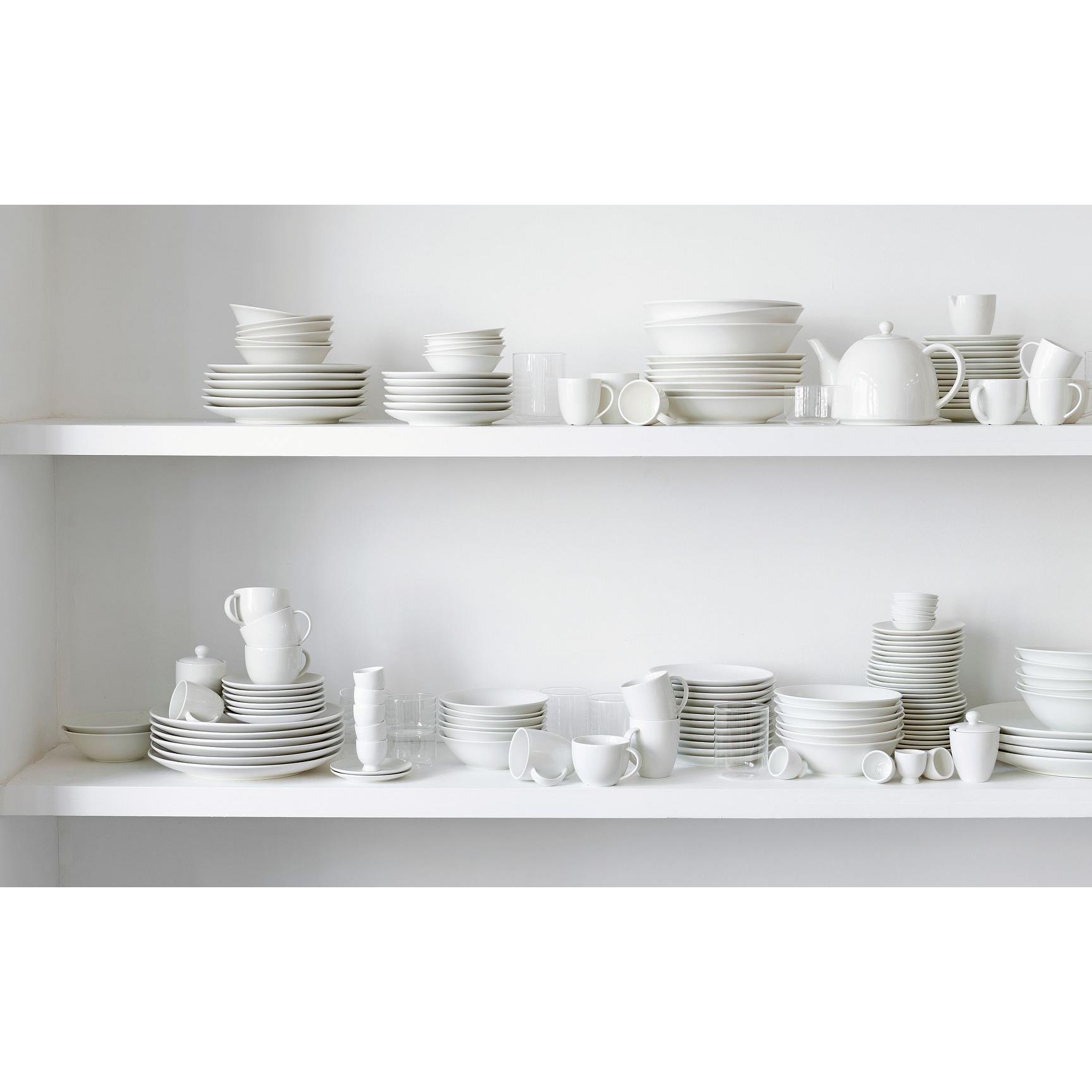 vtwonen Pastabord - Set van 2 - Wit - Porselein - Ø 25.5cm
