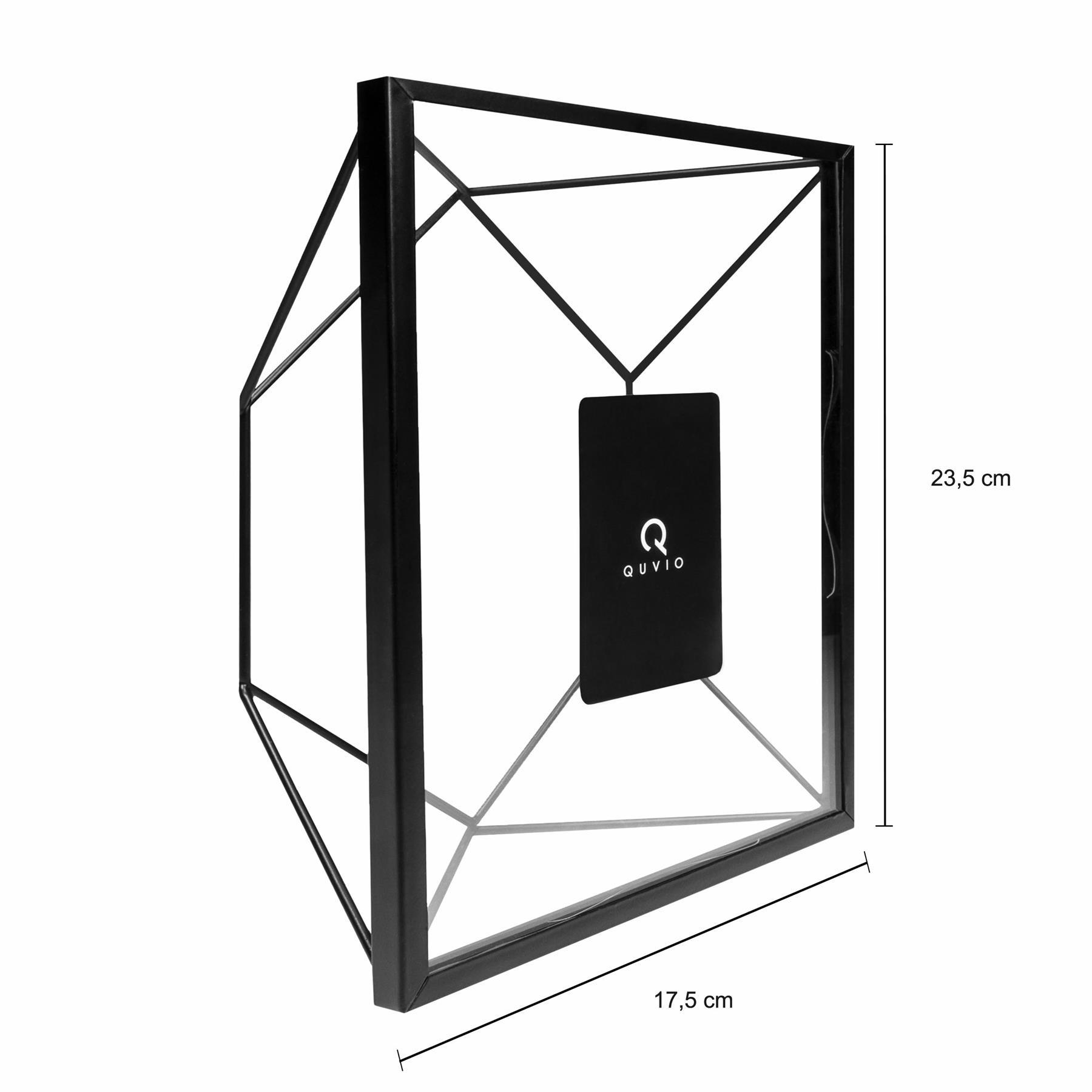 QUVIO Fotolijstje hexagon 15x15 cm +  15x20,5 cm + 17,5x23 cm - Zwart