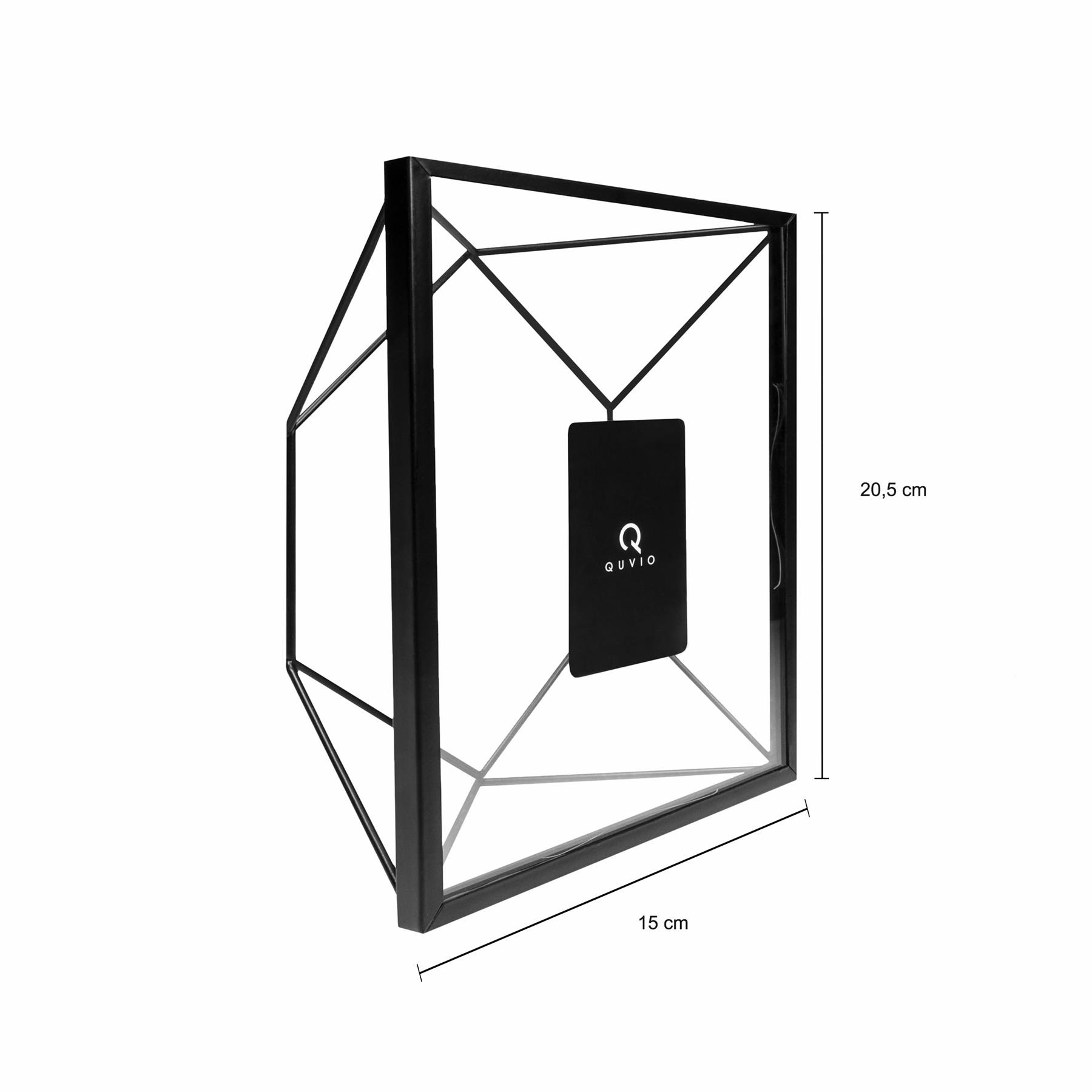 QUVIO Fotolijstje hexagon 15x15 cm +  15x20,5 cm + 17,5x23 cm - Zwart