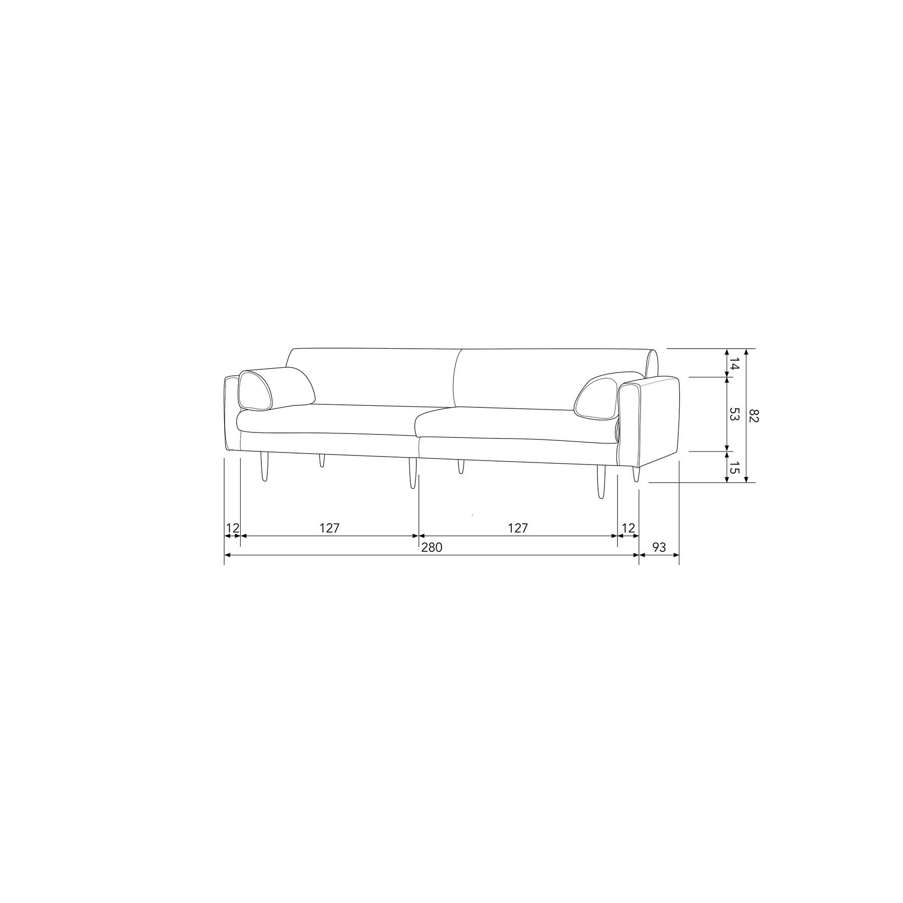BePureHome Muze 3-Zits Bank - Polyester - Natural