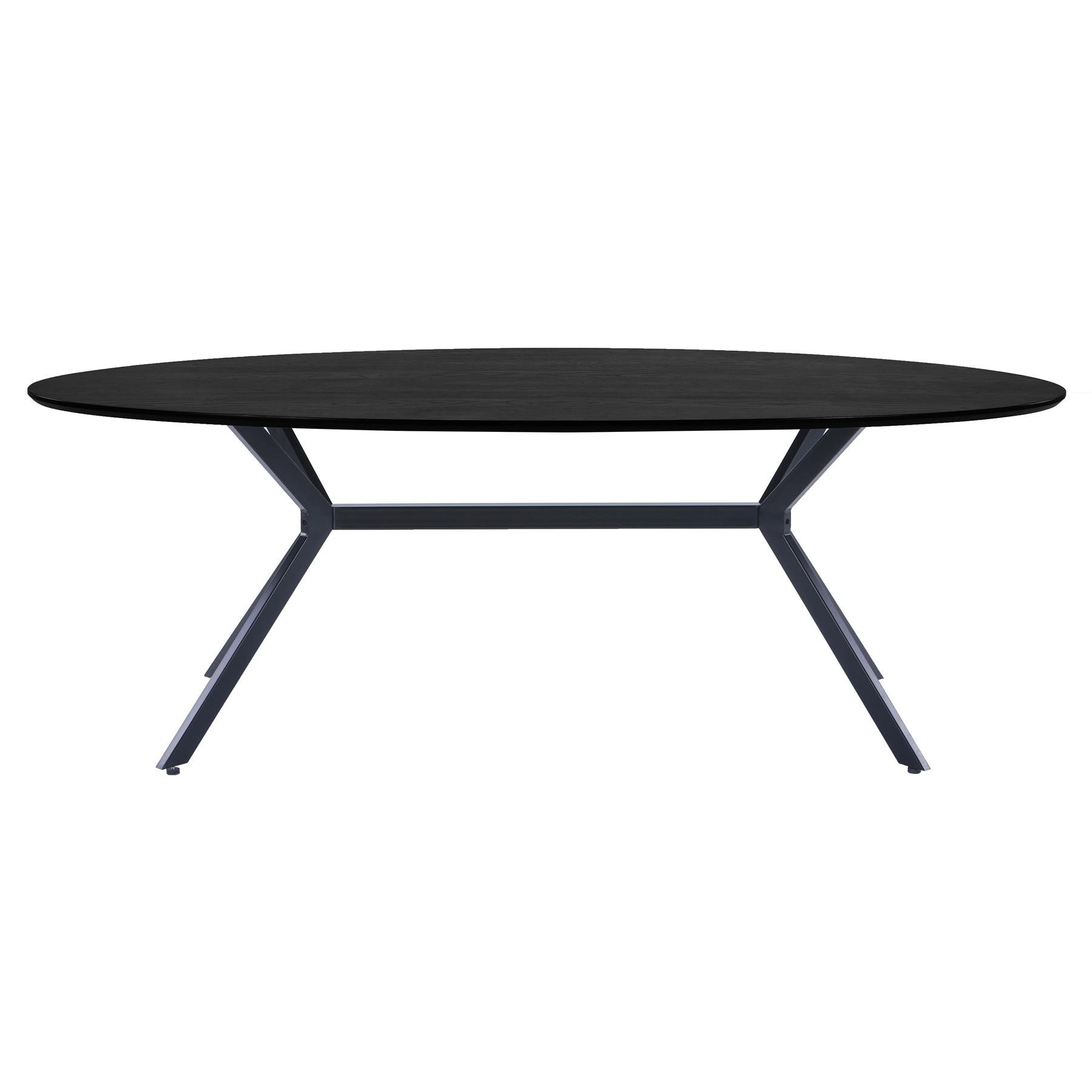 WOOOD Exclusive Bruno Eettafel - B 220 x D 100 cm - Zwart 