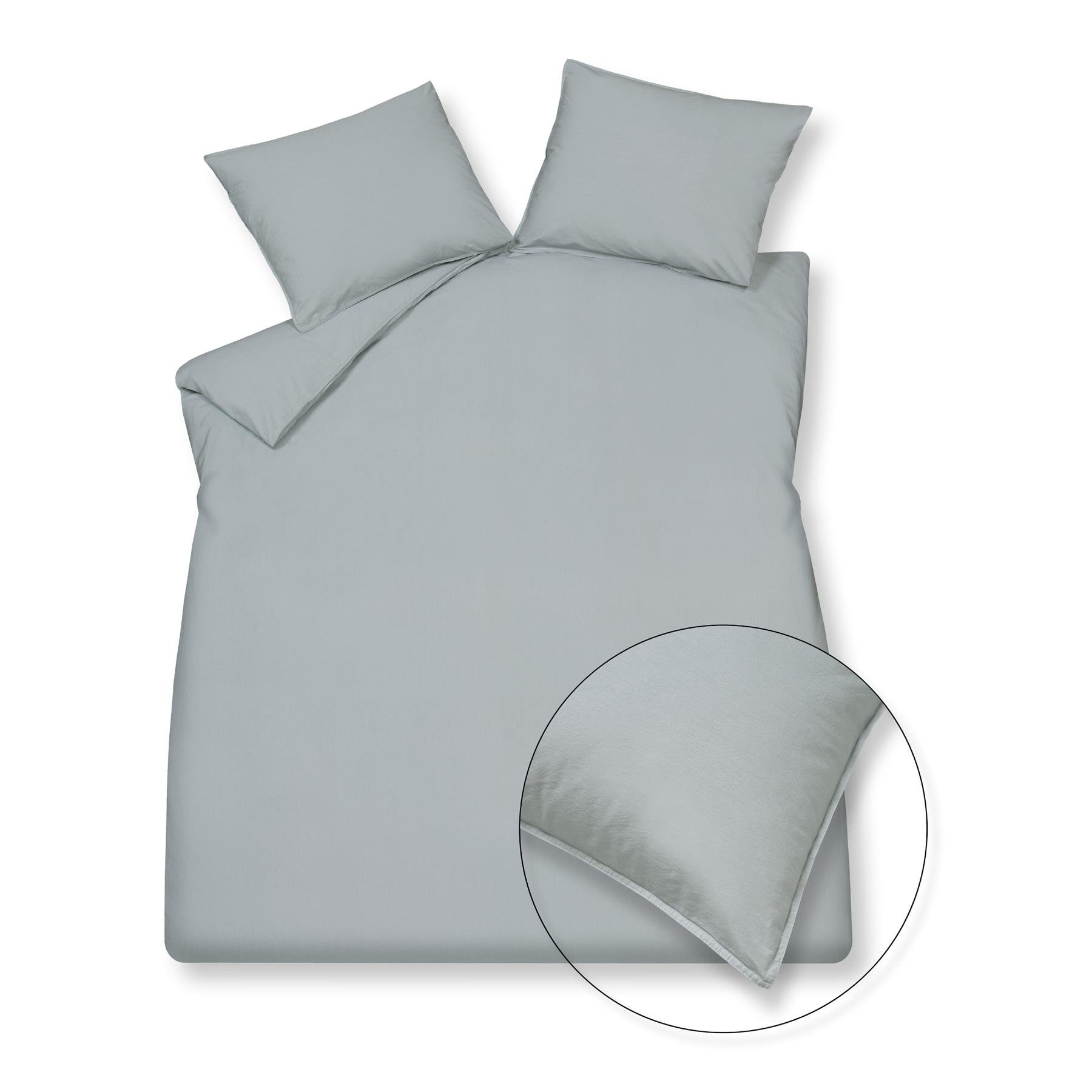 Vandyck Washed Cotton Dekbedovertrek 140 x 200/220 cm - Pearl Blue