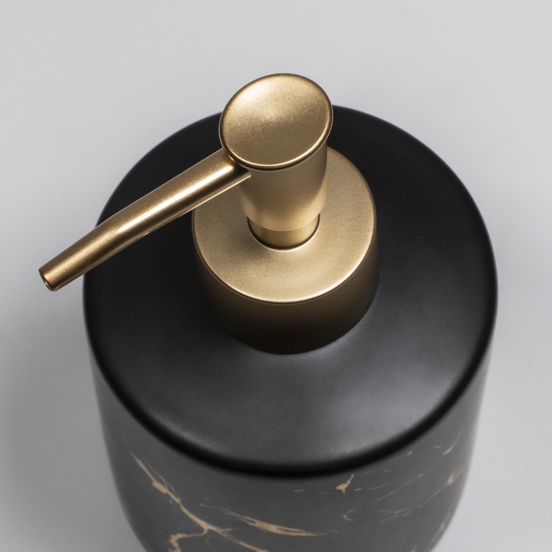 QUVIO Zeepdispenser - Zwart met goud