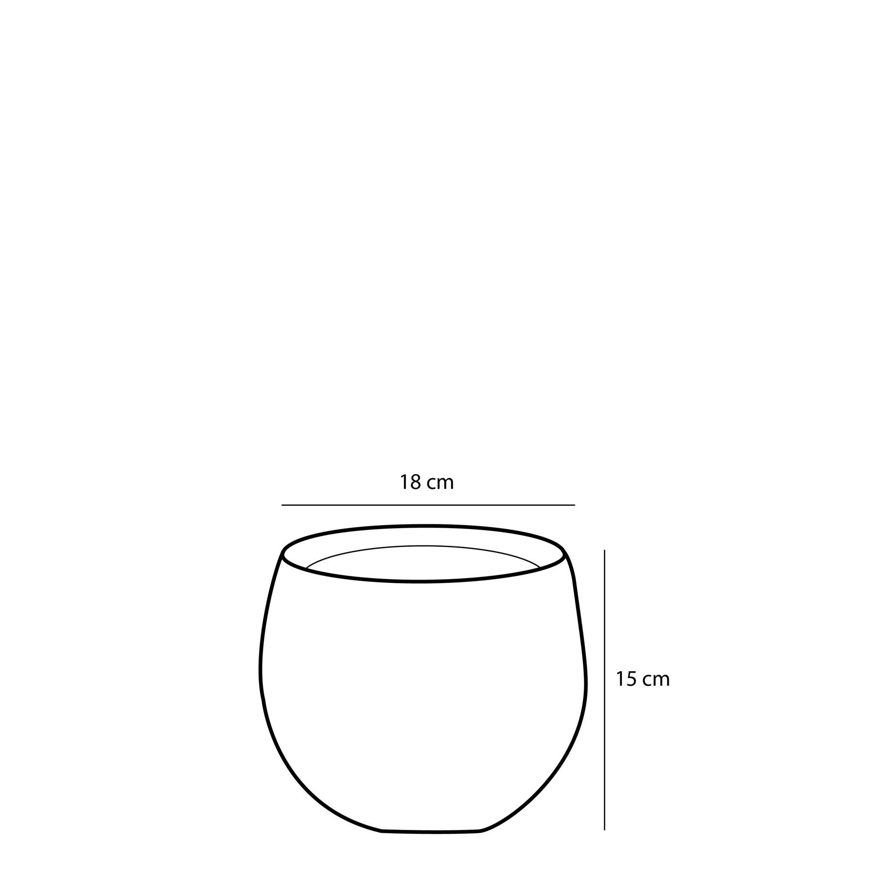 Mica Decorations Douro Bloempot - H15 x Ø18 cm - Donkergrijs