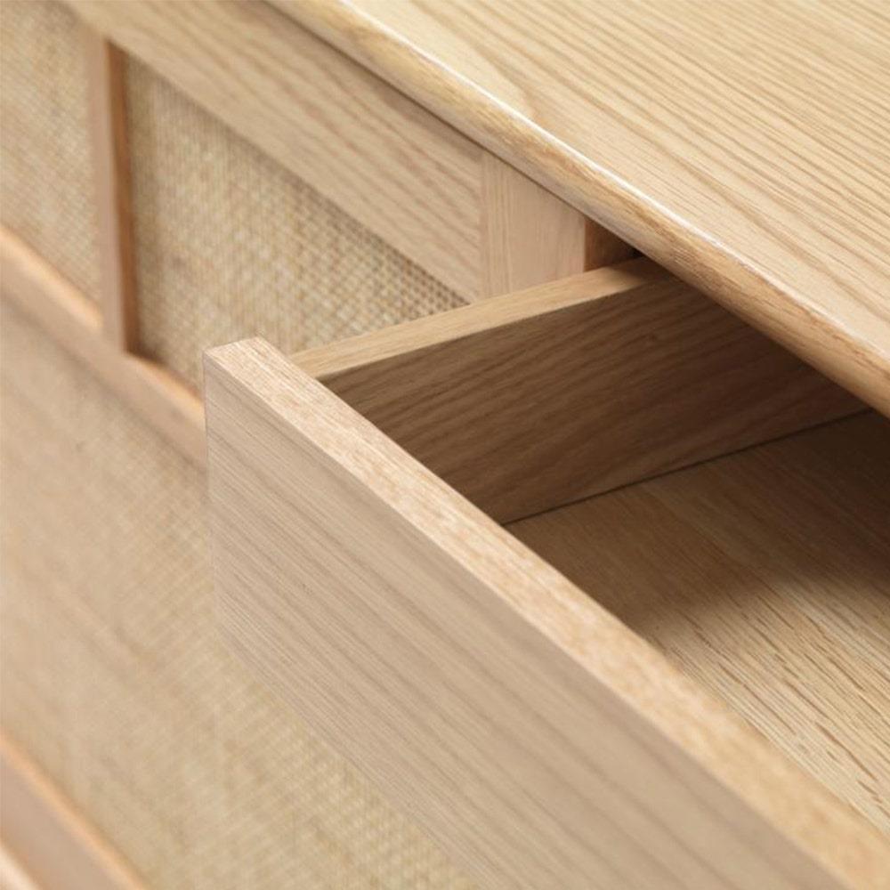 Olivine Boas Sideboard Naturel - Hout - Rattan - B 180 cm