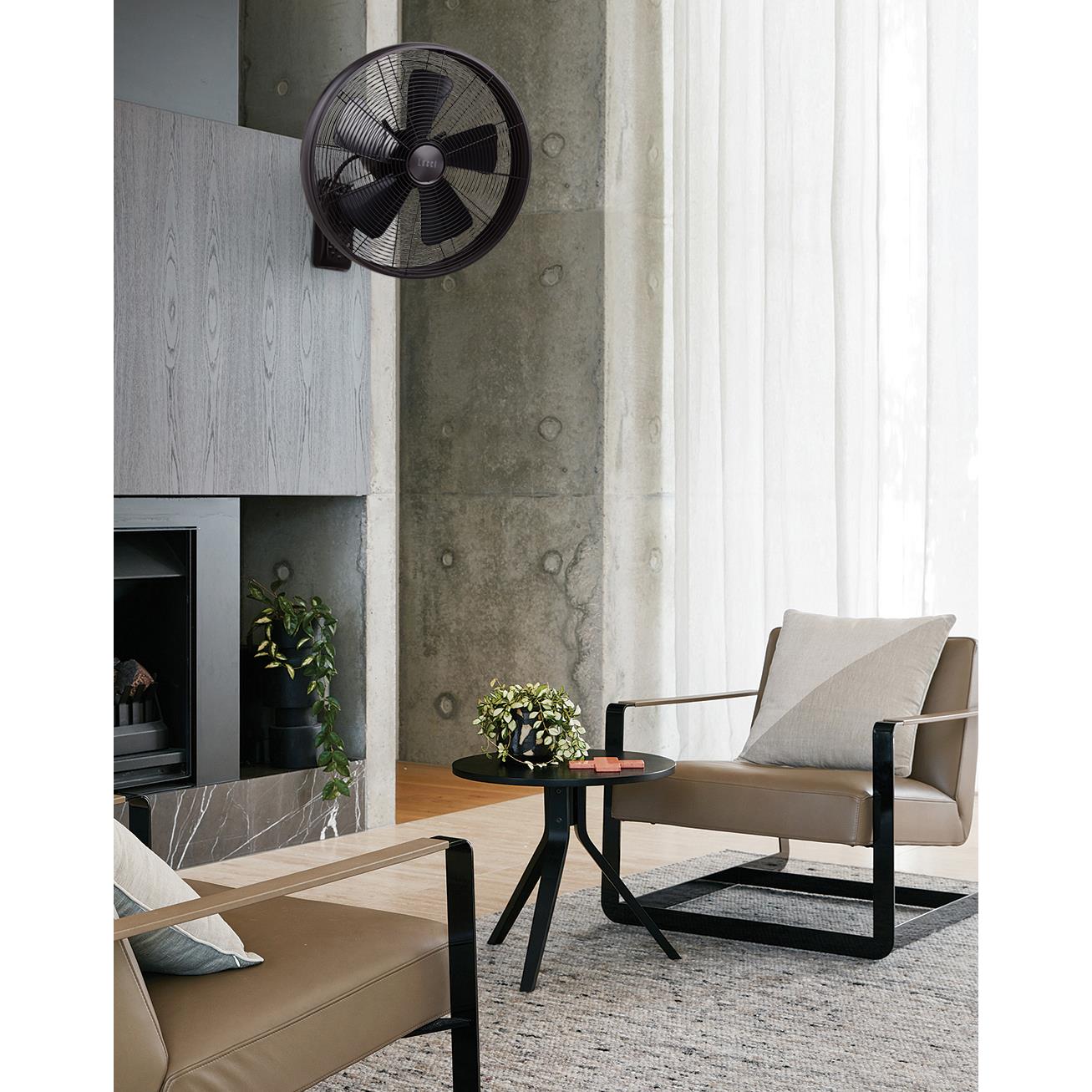 Lucci Air Wandventilator Breeze Zwart Ø 46cm incl. Afstandsbediening