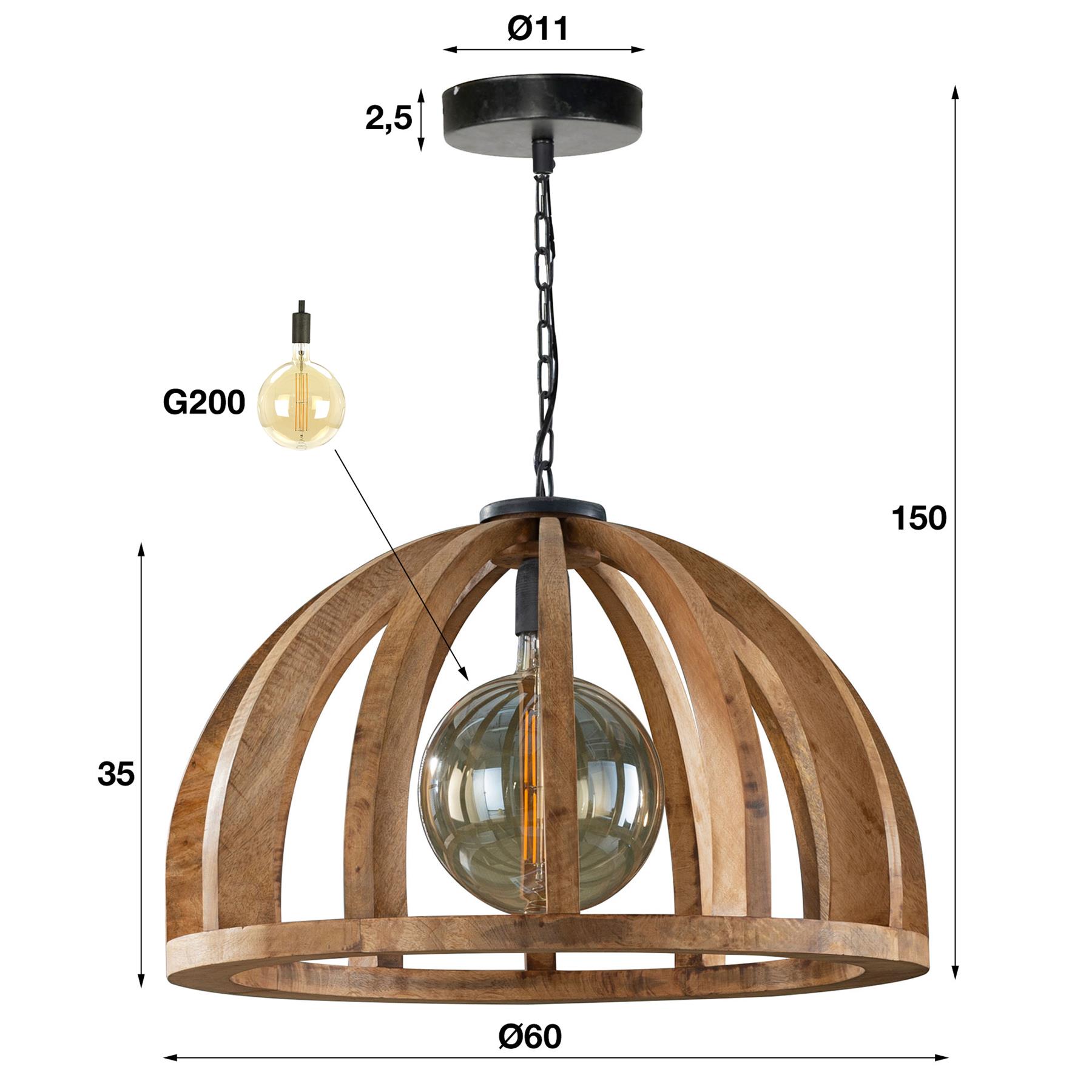 by fonQ  Rico Hanglamp - Ø 60 cm - Mango Naturel