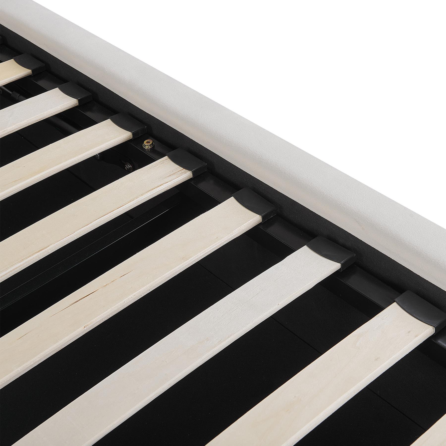 Beliani-BAJONNA-Bed met opbergruimte-Creme-180 x 200 cm-Fluweel