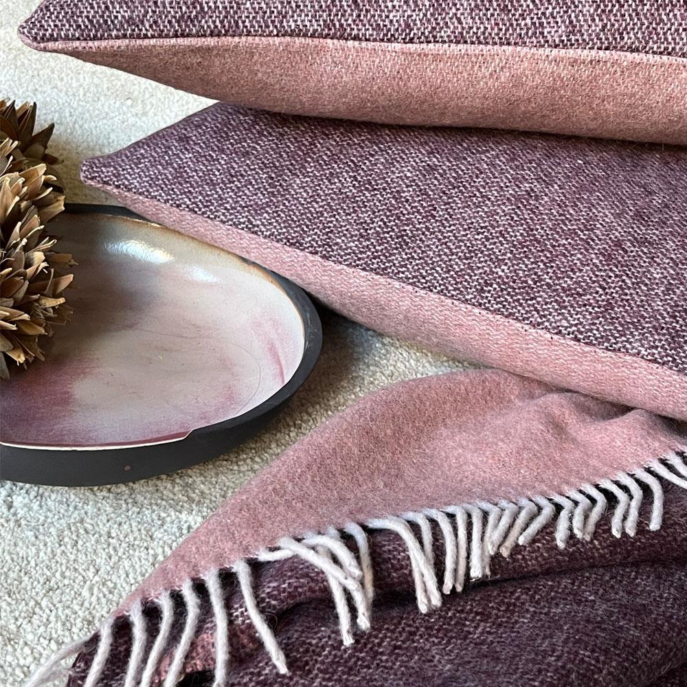 Malagoon Recycled Wool Sierkussen 50 x 50 cm - Rozenhout