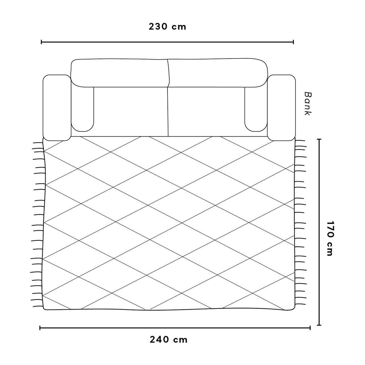 Linie Design Asko Vloerkleed 170 x 240 cm - Grijs