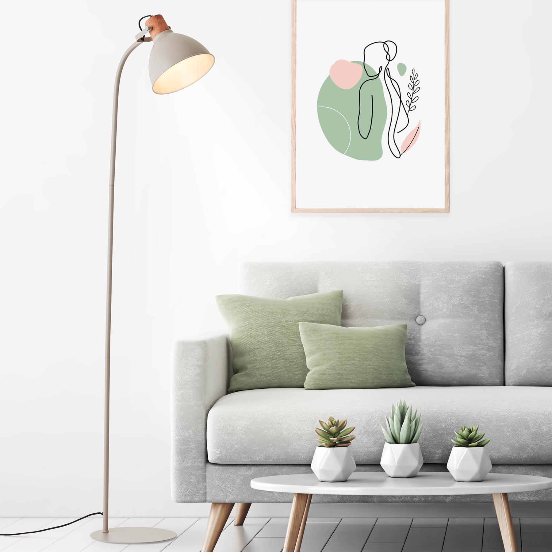 Brilliant Erena Vloerlamp - Taupe