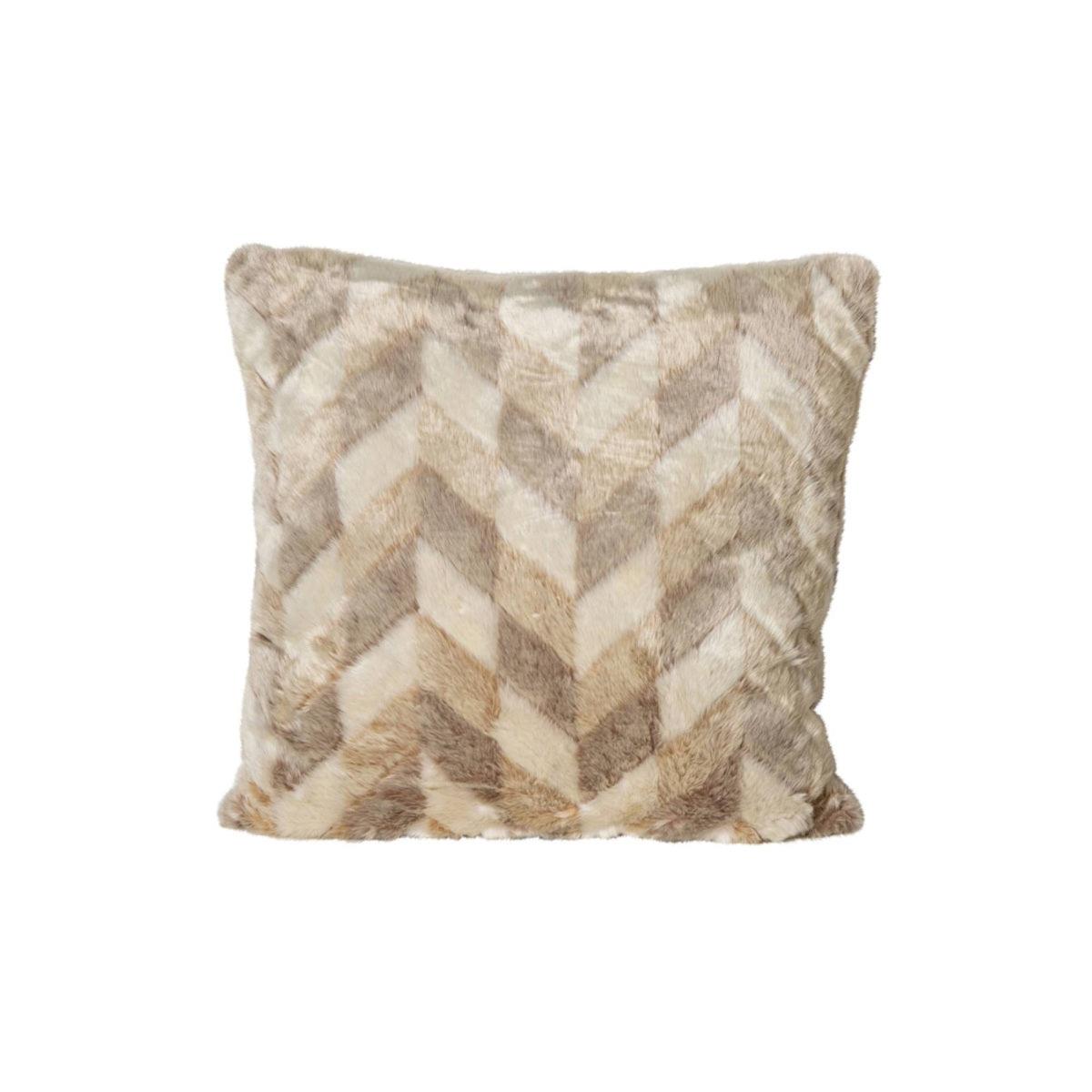 PTMD Kathleen Sierkussen - 60x10x60 cm - Imitatie Bont - Creme