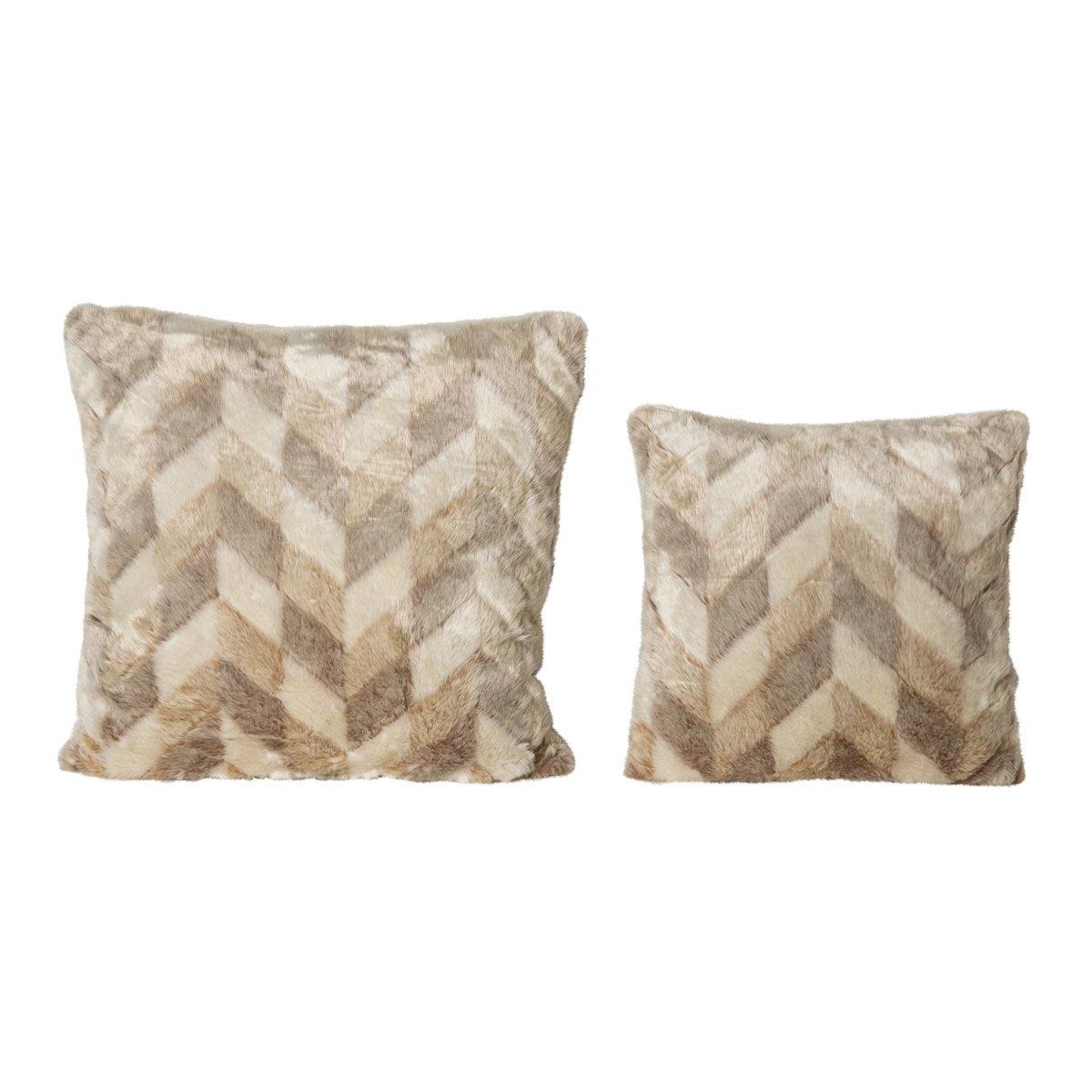 PTMD Kathleen Sierkussen - 60x10x60 cm - Imitatie Bont - Creme