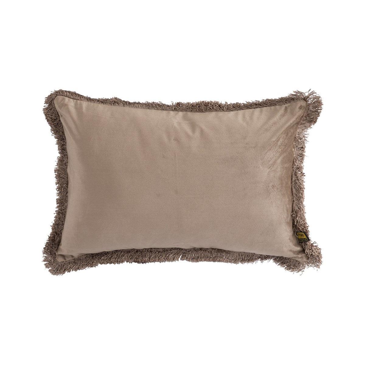 PTMD Nous Sierkussen - 60x3x40 cm - Fluweel - Taupe