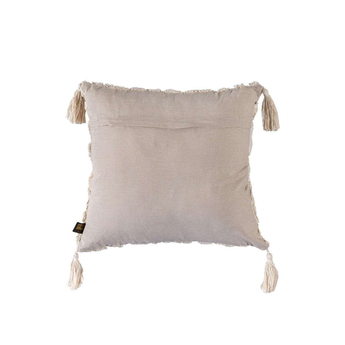 PTMD Zalie Sierkussen - 45x3x45 cm - Katoen - Naturel