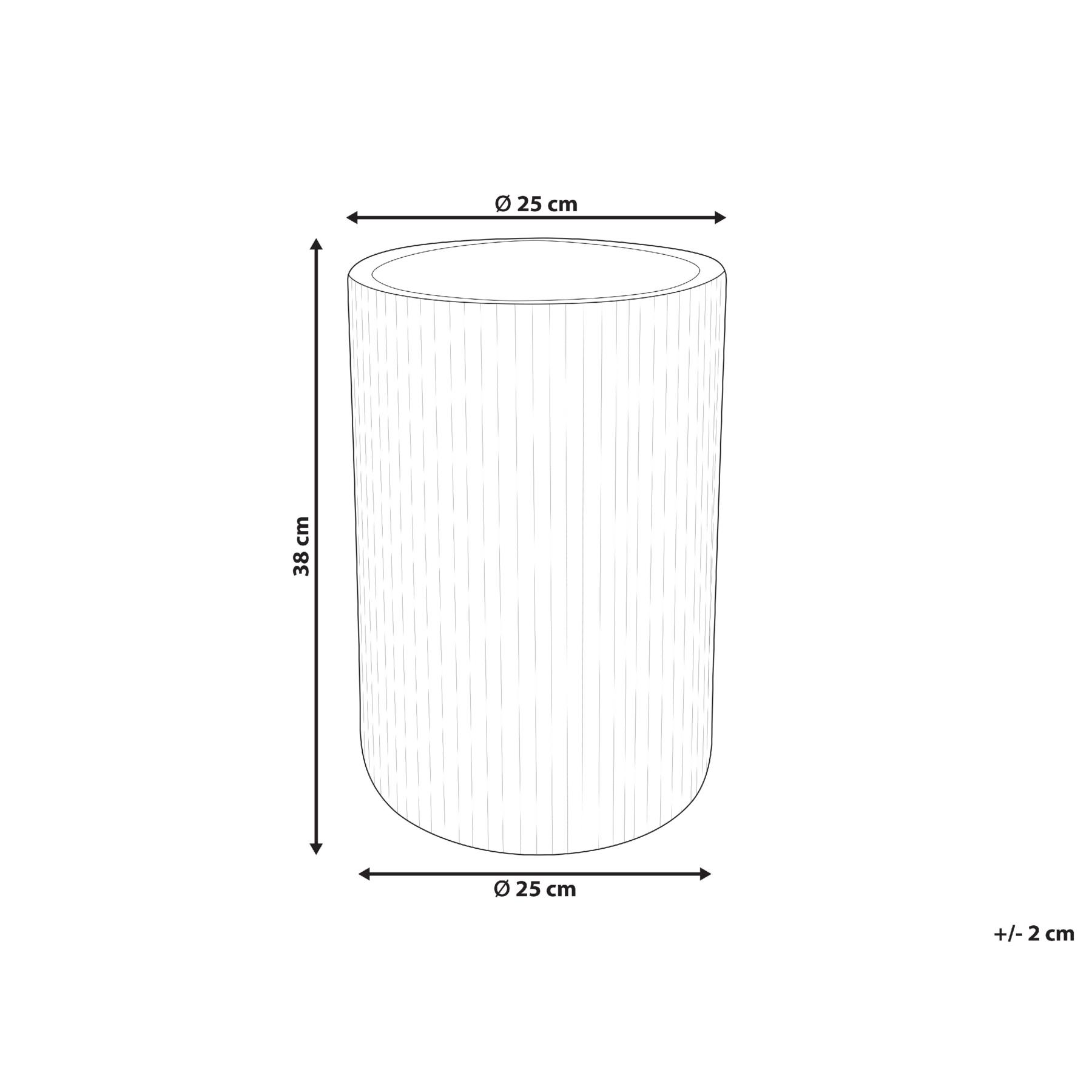 Beliani - EANTIO - Bloempot - 25 x 25 x 38 cm - Goudbruin - Kleivezels