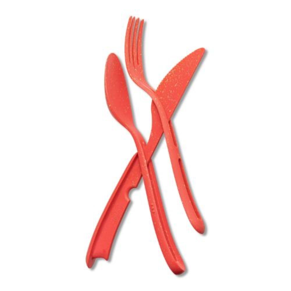 Reisbestek, Set van 3, Medium, Organic, Natuur Koraal - Koziol | Klikk
