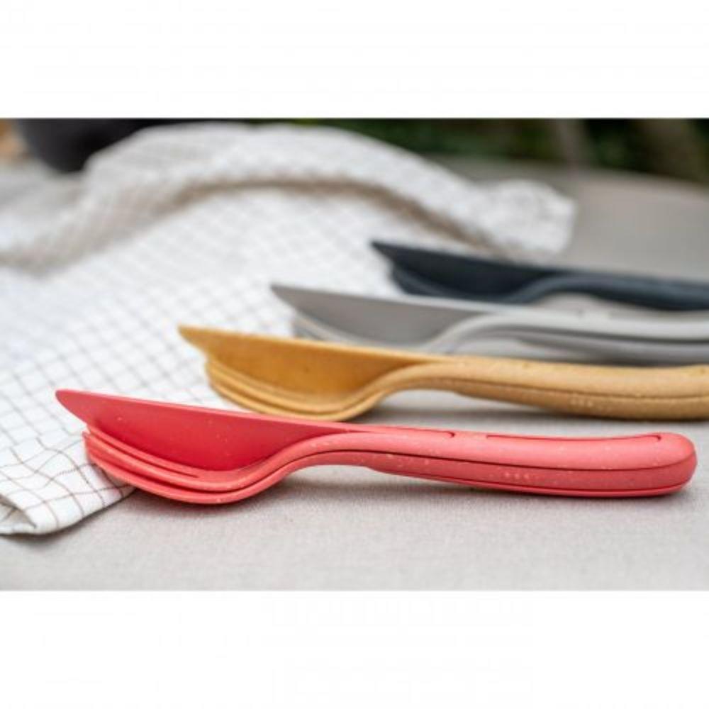 Reisbestek, Set van 3, Medium, Organic, Natuur Koraal - Koziol | Klikk
