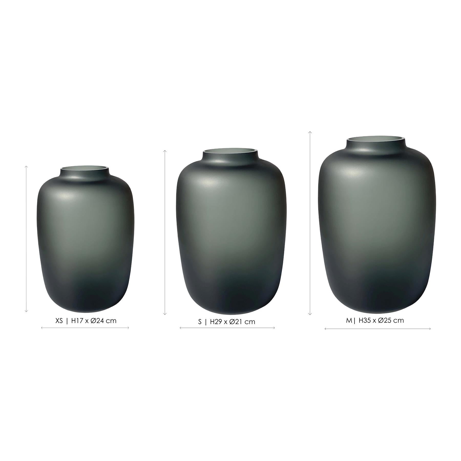 Vase The World Artic Vaas M - H 35 x  Ø 25 cm - Satin Grey