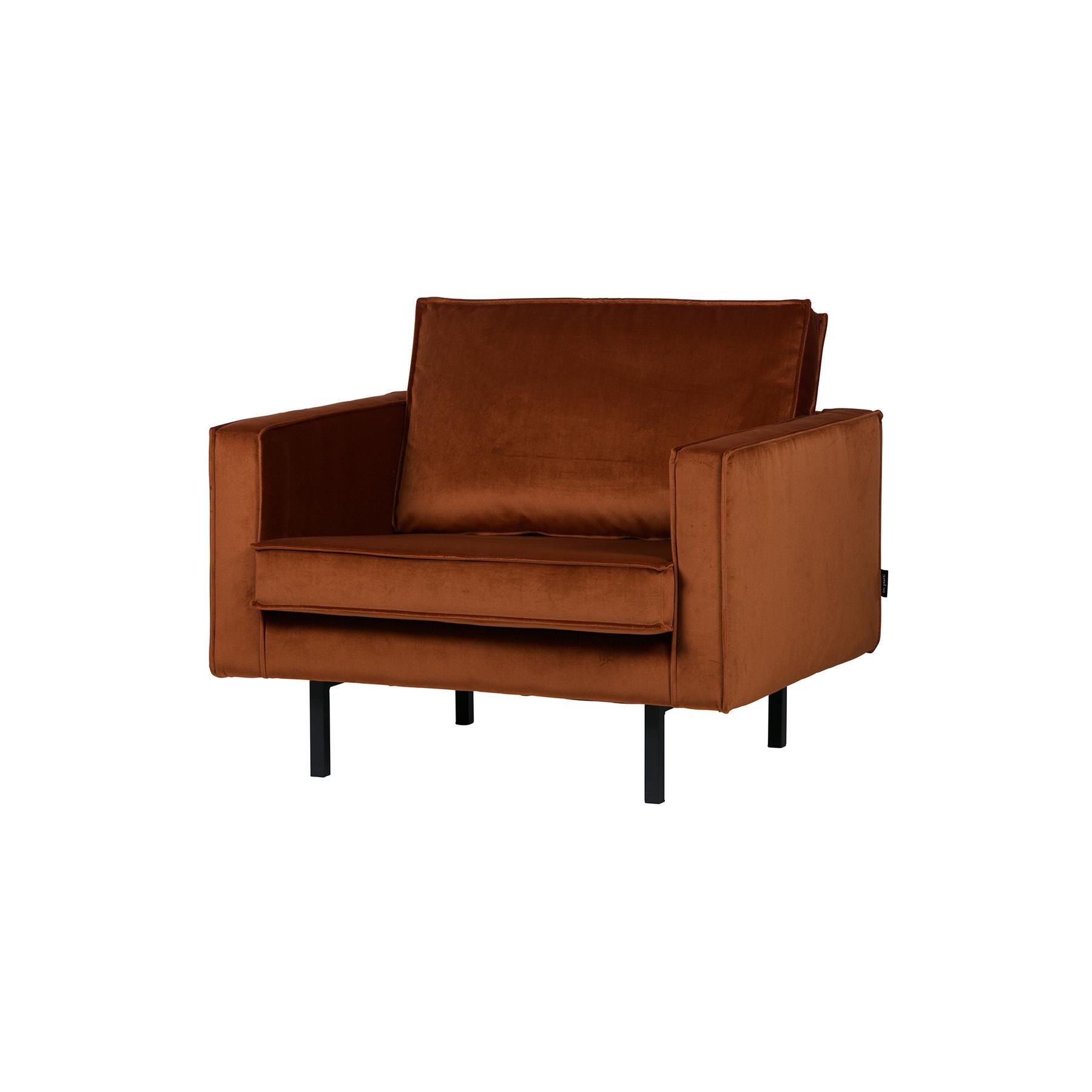BePureHome Rodeo Fauteuil - Velvet - Roest
