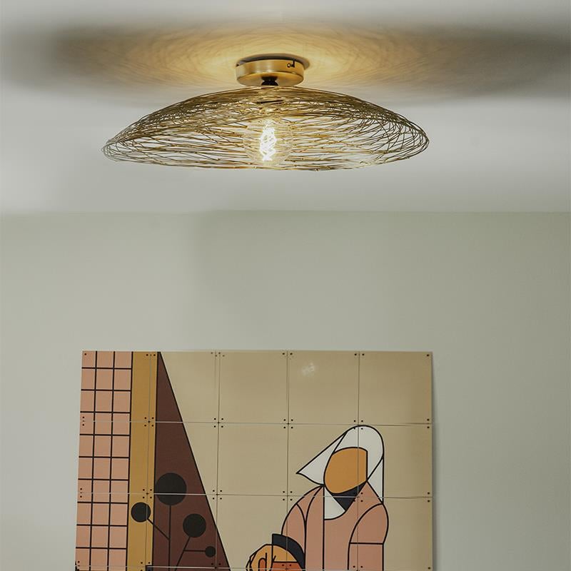 QAZQA Oosterse plafondlamp goud 60 cm - Glan