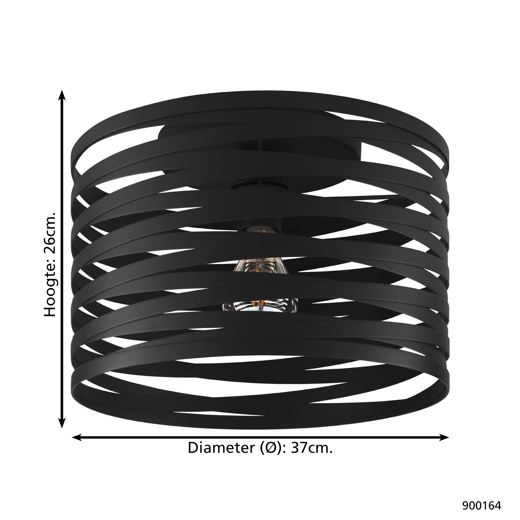 EGLO Cremella Plafondlamp Ø 37 cm - Zwart
