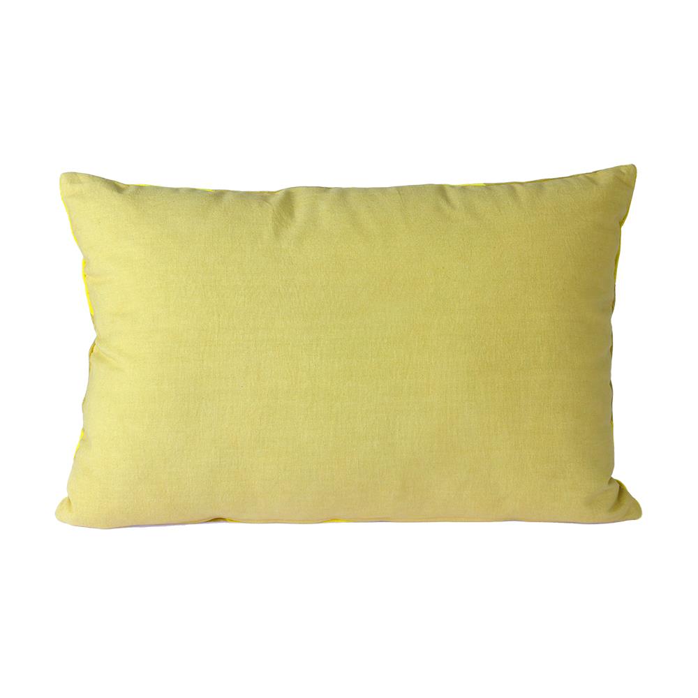 HKliving Striped Velvet Sierkussen 40 x 60 cm - Geel/Mosterd
