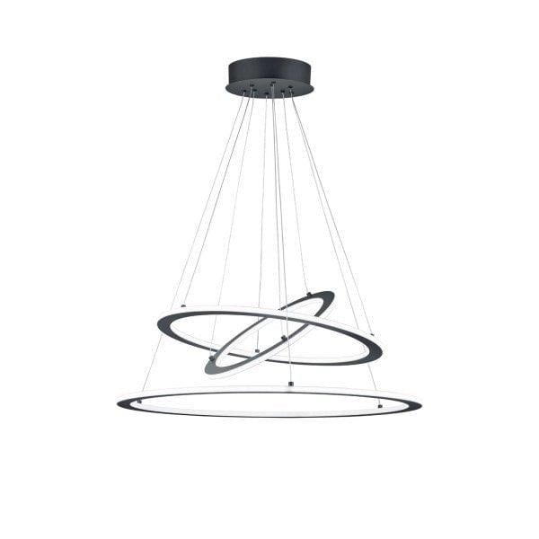 TRIO - Hanglamp Durban Antraciet Ø 80 cm  .