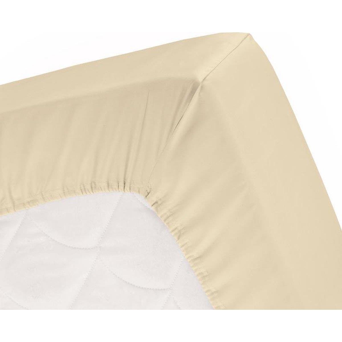 Damai hoeslaken Double jersey - 180x220cm of 200x200cm - Vanille