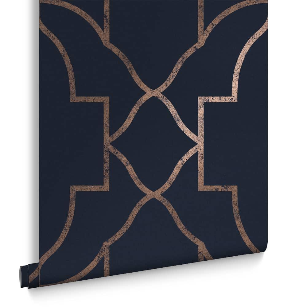 Graham & Brown vliesbehang Versailles Navy blauw