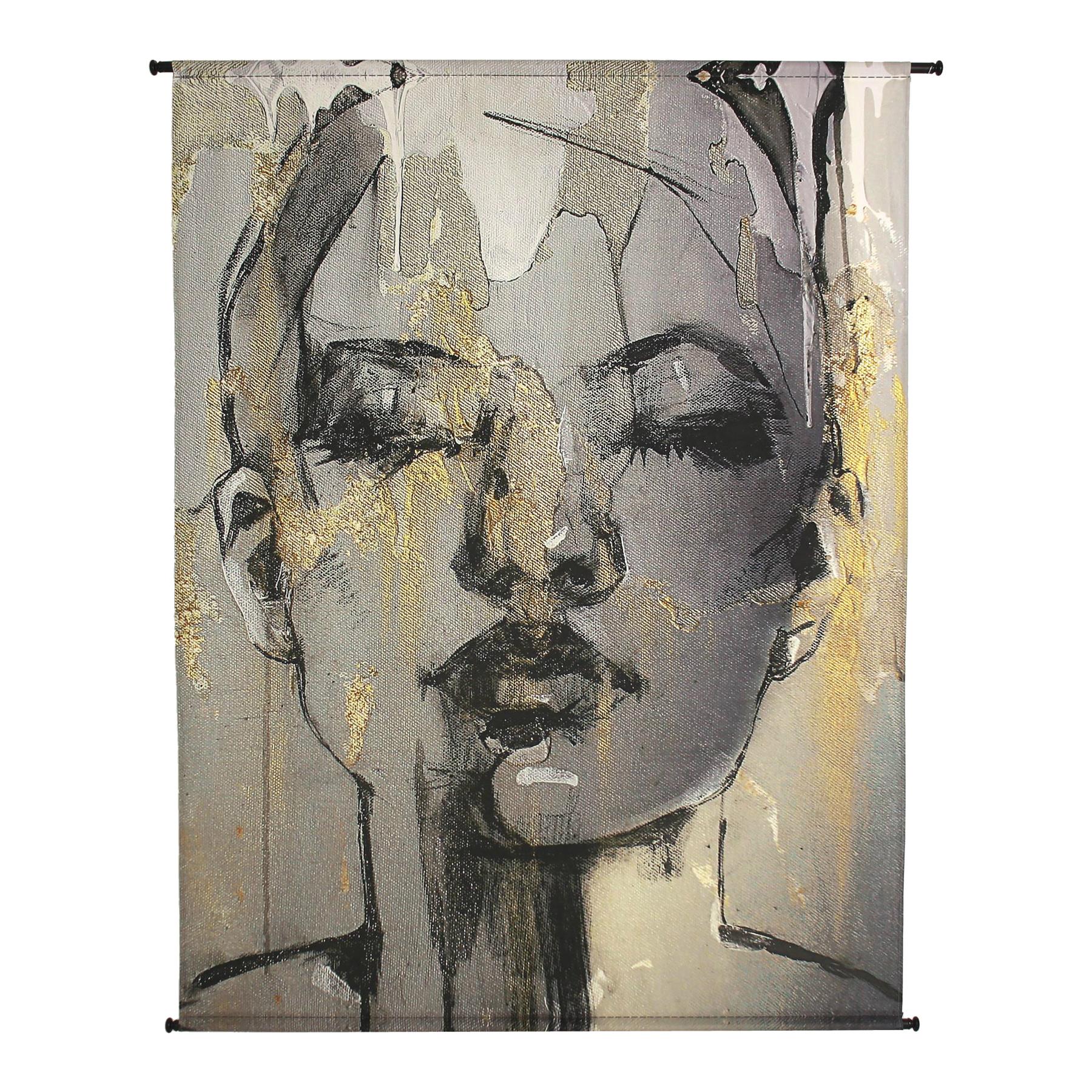 by fonQ  Joy Wandplaat met Metalen Stang 140 x 170 cm