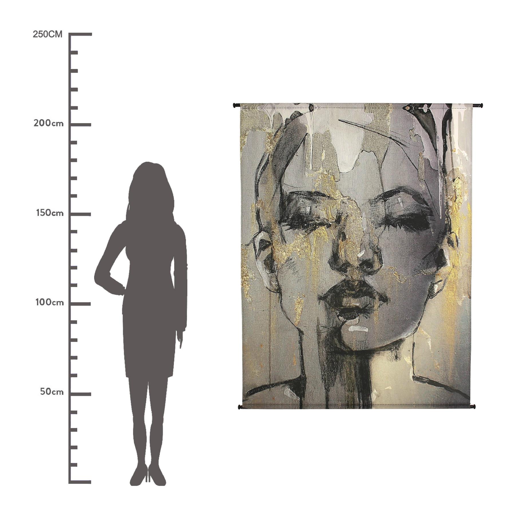 by fonQ  Joy Wandplaat met Metalen Stang 140 x 170 cm