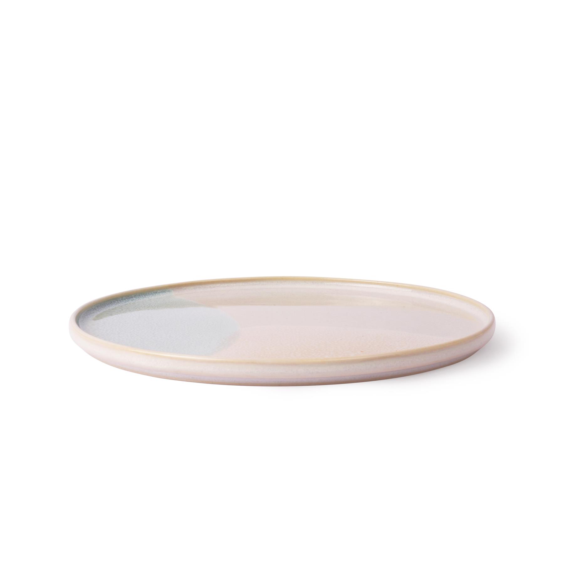 HKliving Gallery Ontbijtbord Set van 2 -Ø 18,5 cm - Mint/nude