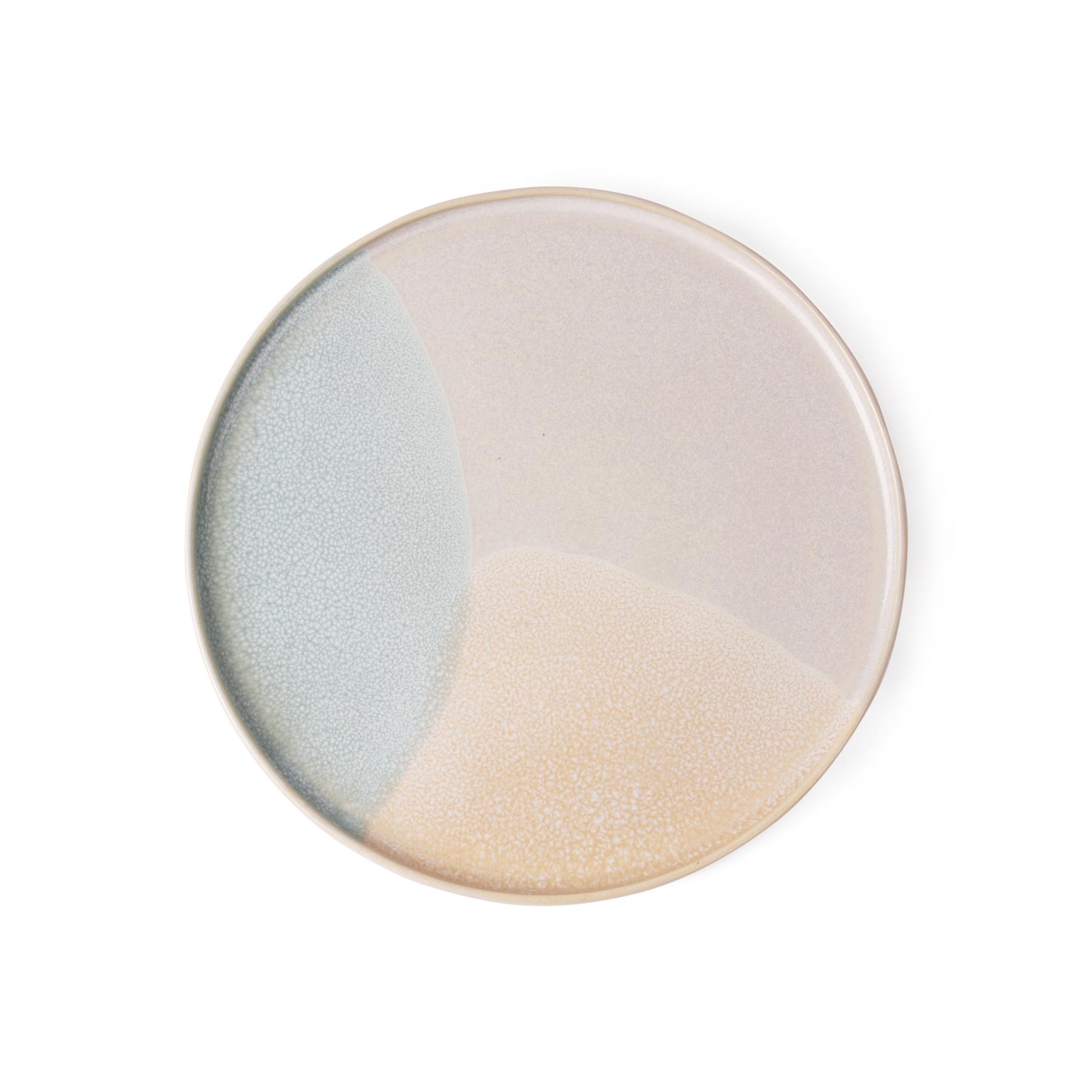 HKliving Gallery Ontbijtbord Set van 2 -Ø 18,5 cm - Mint/nude