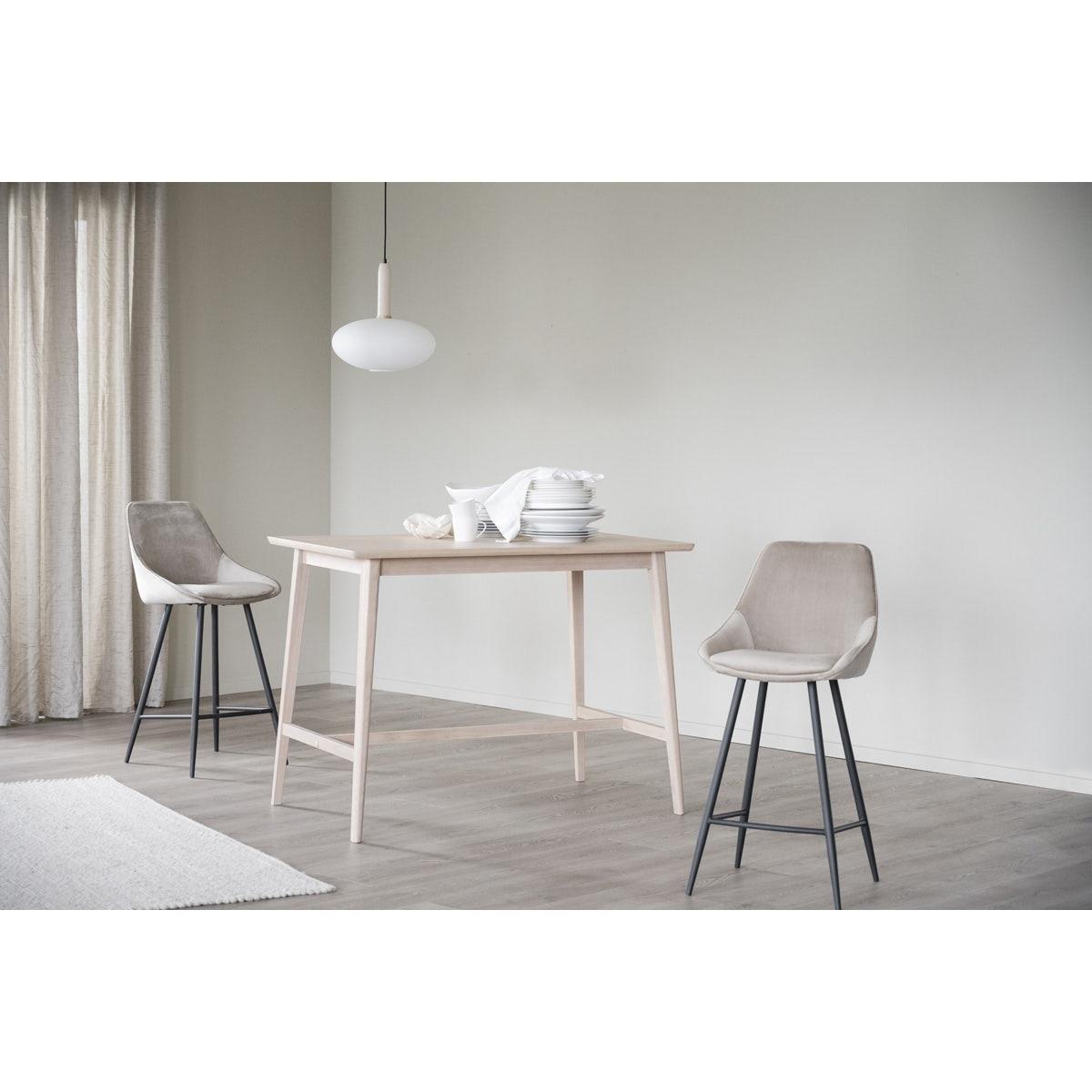 Rowico Home Sierra velvet barkruk beige - 67 cm