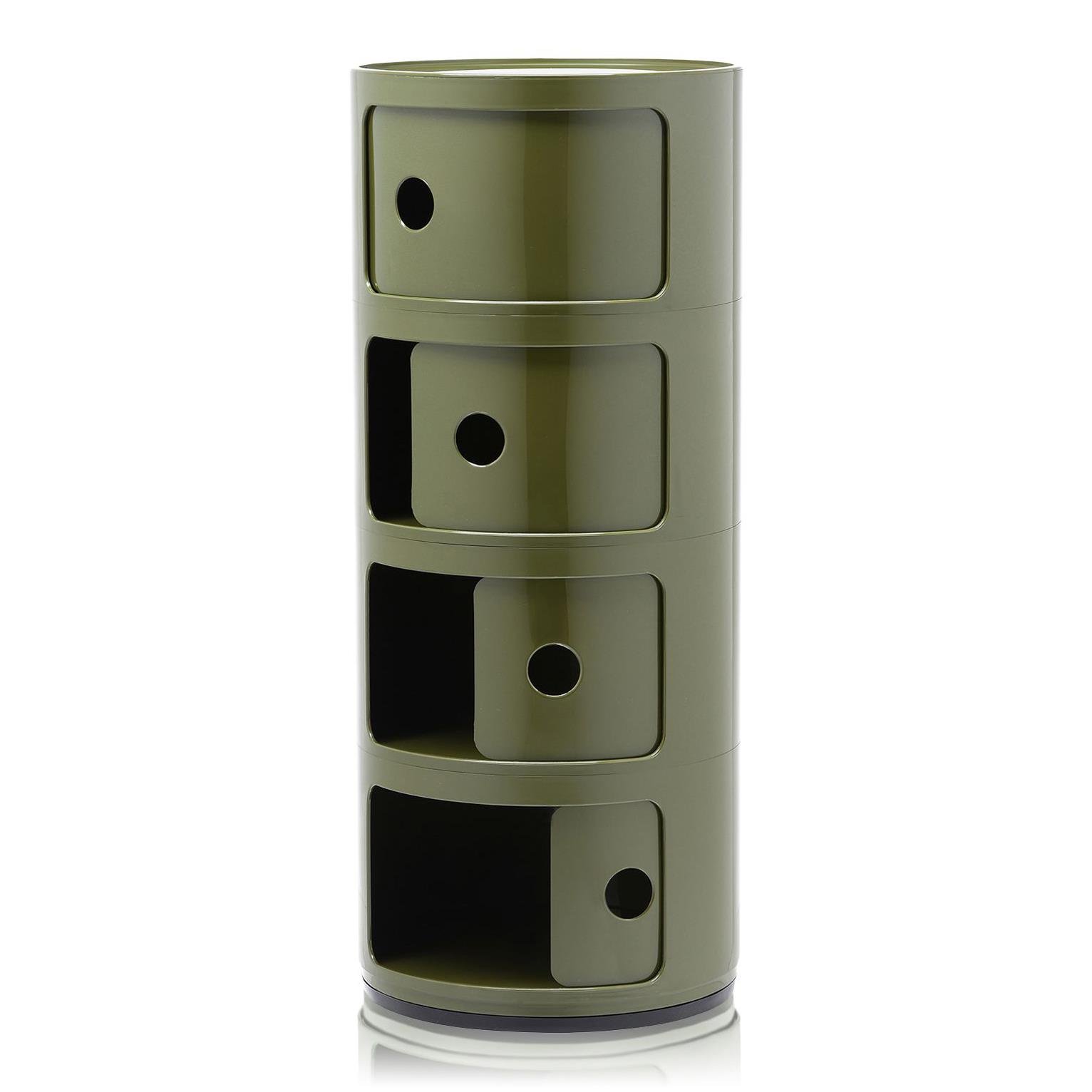Kartell Componibili Kast - 4 Modules - Mosgroen