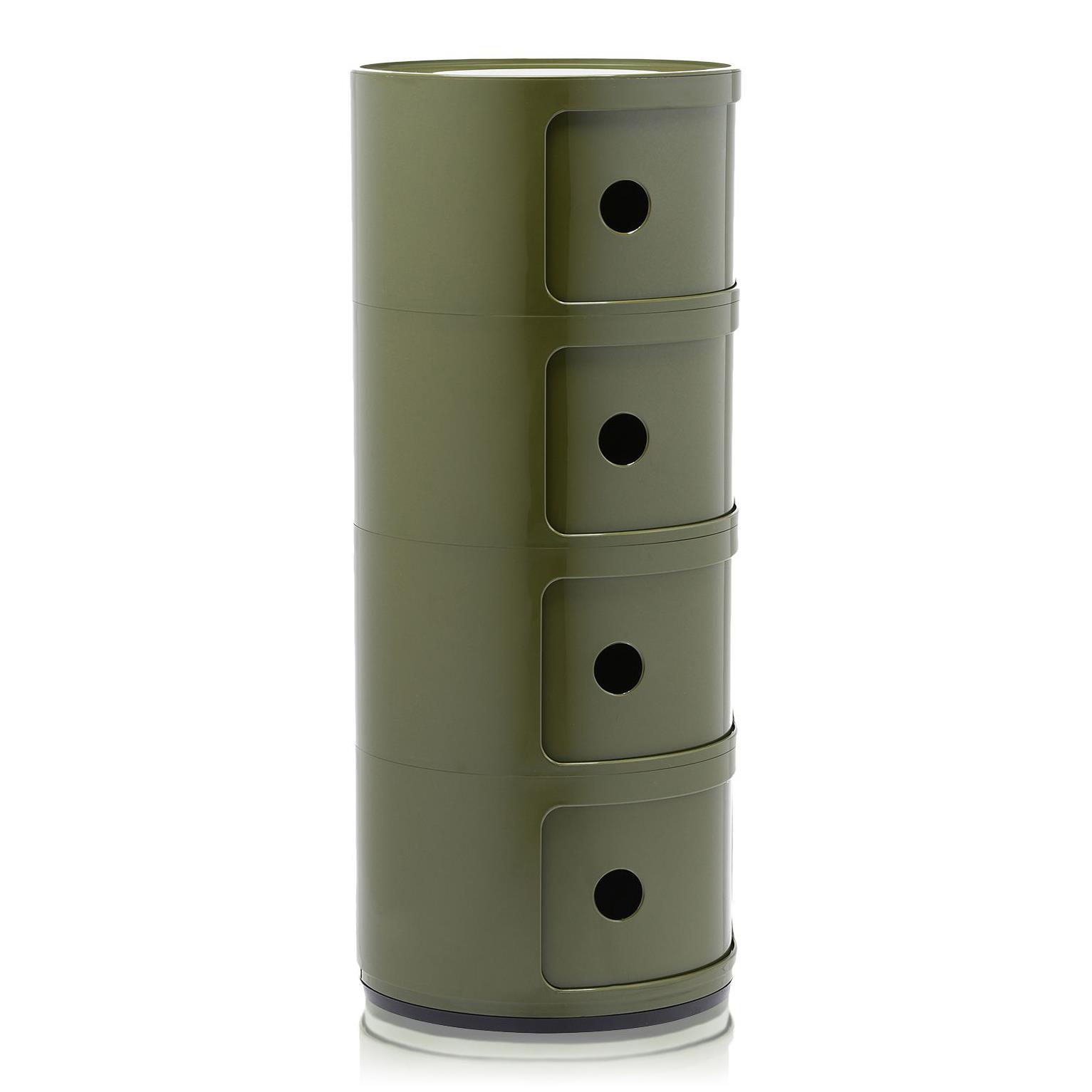 Kartell Componibili Kast - 4 Modules - Mosgroen