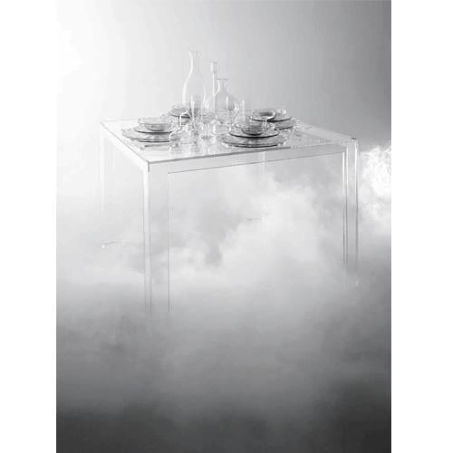 Kartell Invisible Eettafel - 100 x 100 cm - Wit 
