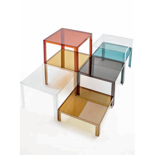 Kartell Invisible Eettafel - 100 x 100 cm - Wit 