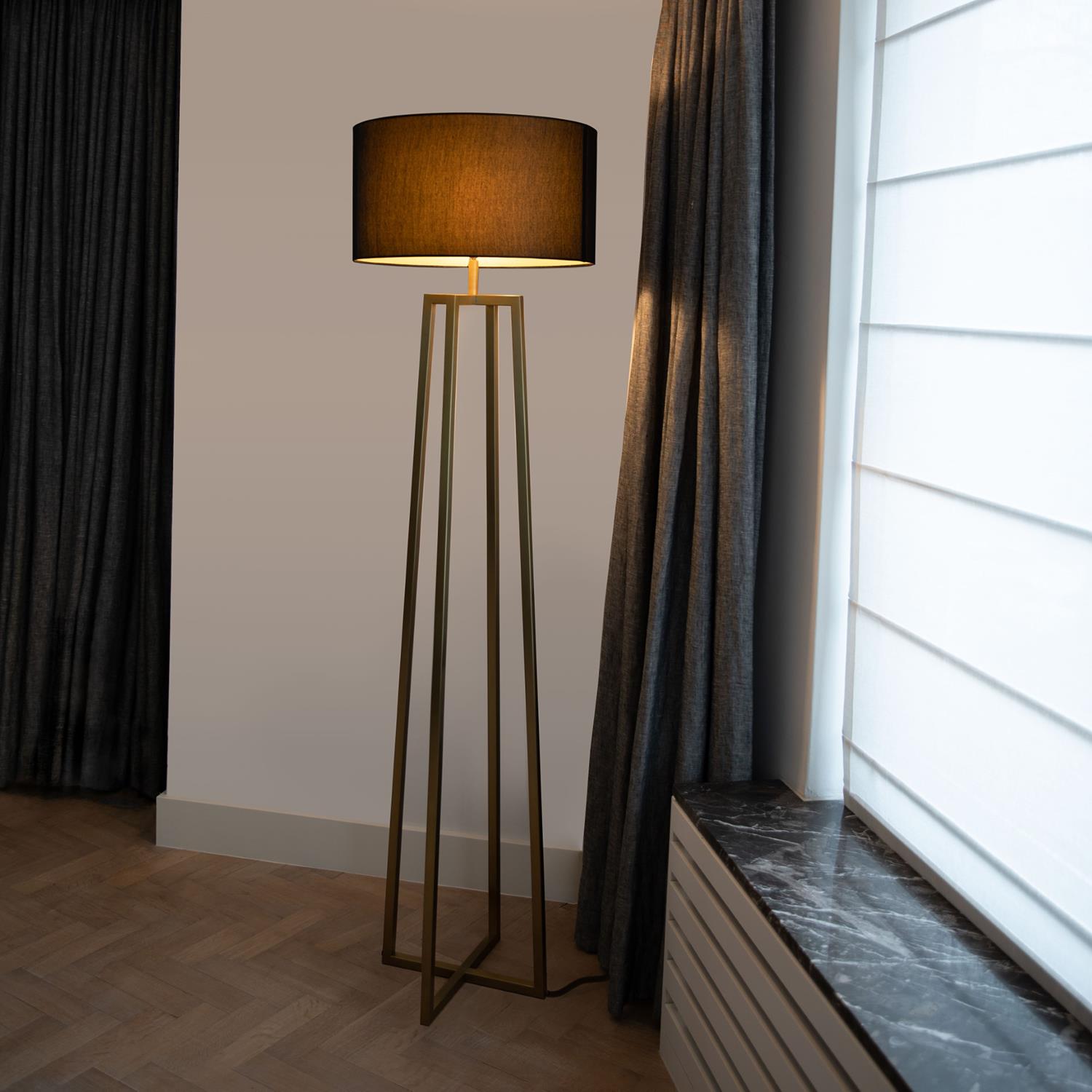 Atmooz Vloerlamp Potsdam Brons - Industriele Staande Lamp