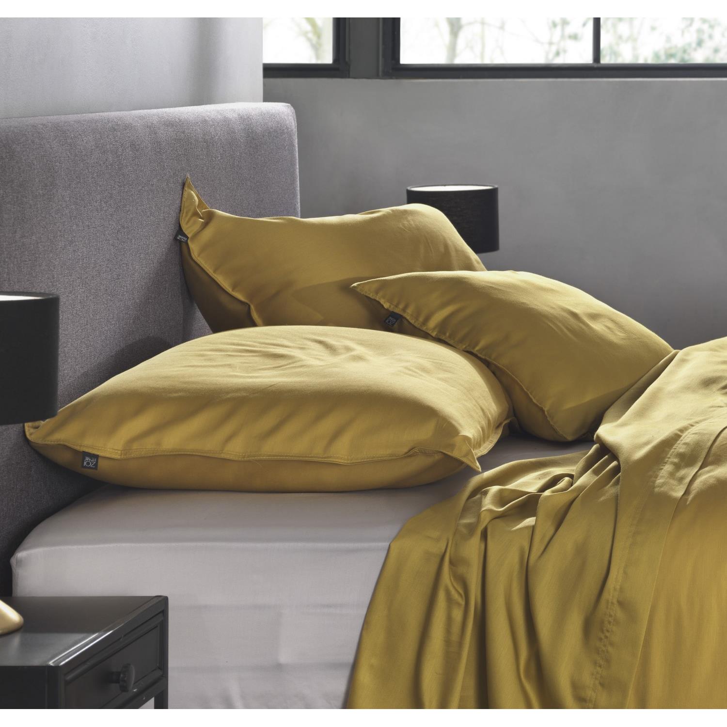 Zo Home Satinado Kussensloop Katoen Satijn - ochre gold 80x80cm
