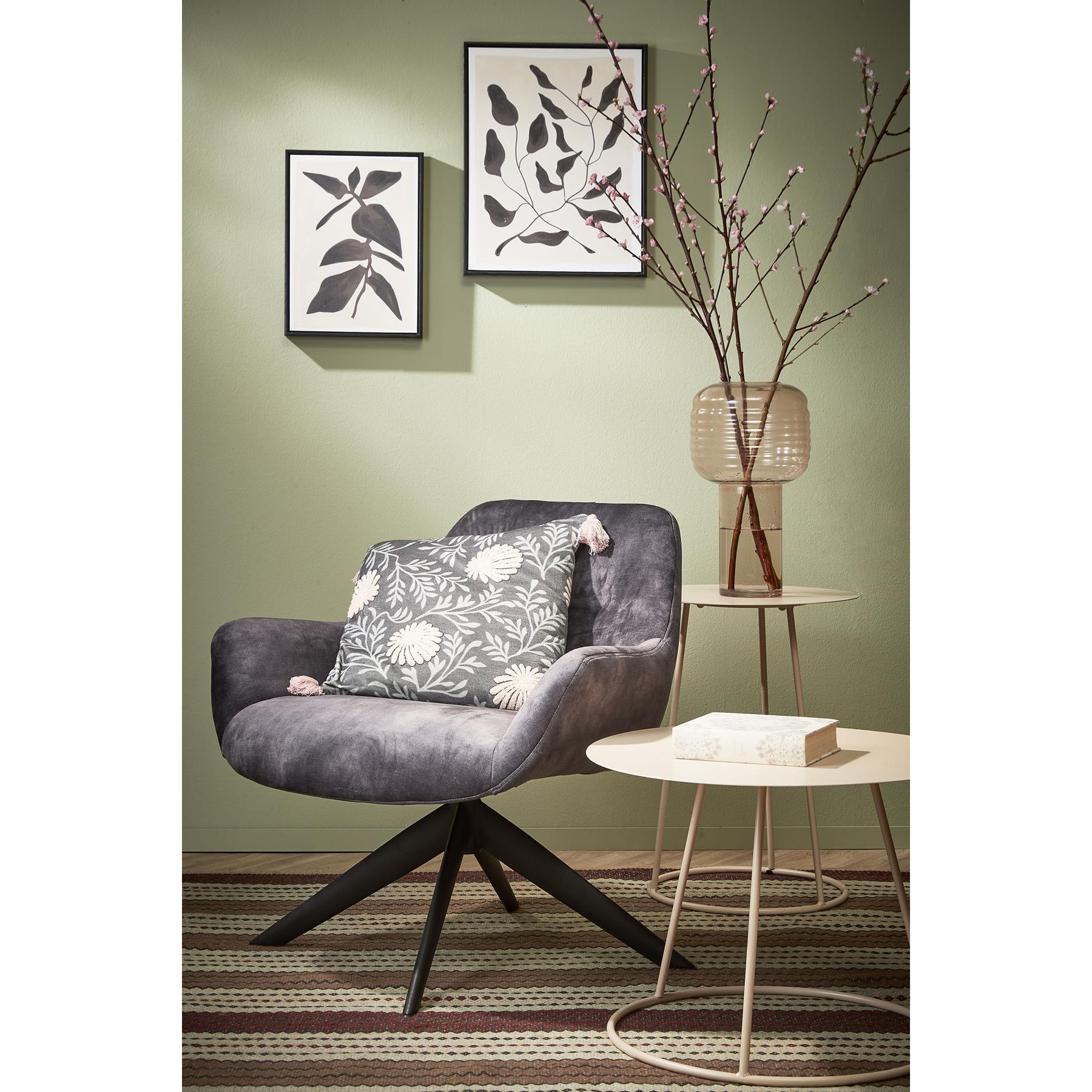 Mica Decorations Mita Salontafel - H44,5 x Ø60 cm - Oud roze