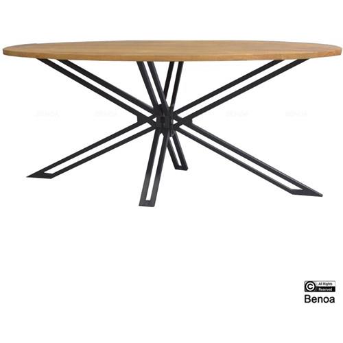 Maison de France | Eettafel | Elipse | Industrieel | 90 x 180 x 76 cm