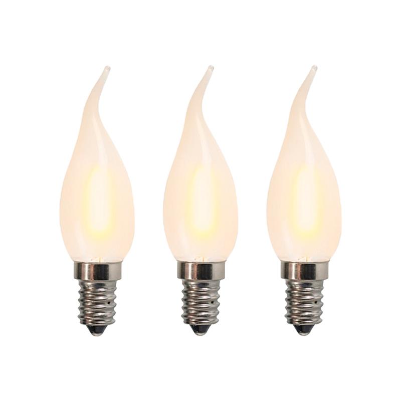 LUEDD Set van 3 E14 LED matte kaarslampen BXS35 1W 2200K
