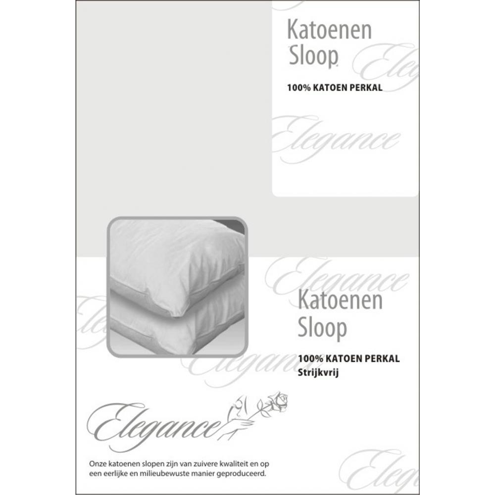 Elegance Kussensloop Hotelsluiting Percal Katoen licht grijs