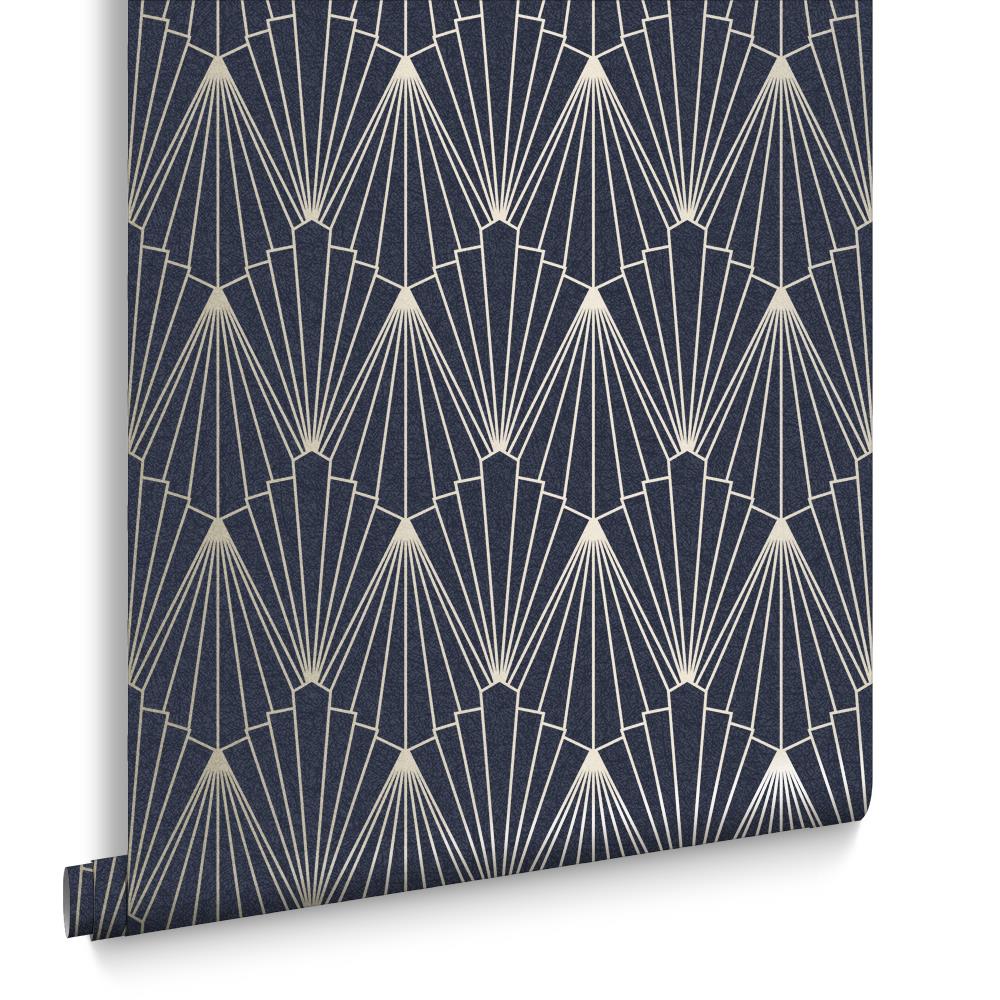Graham & Brown vliesbehang Rene Nightfall blauw