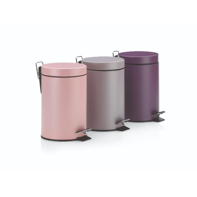 Kela - Monaco Pedaal Afvalemmer  - 3 liter - Roze - Kela