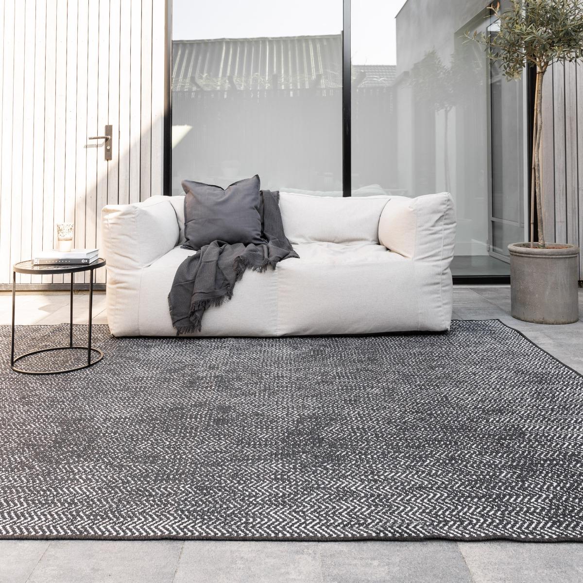 Eva Interior Buitenkleed Zwart Dahl 200 x 290 cm